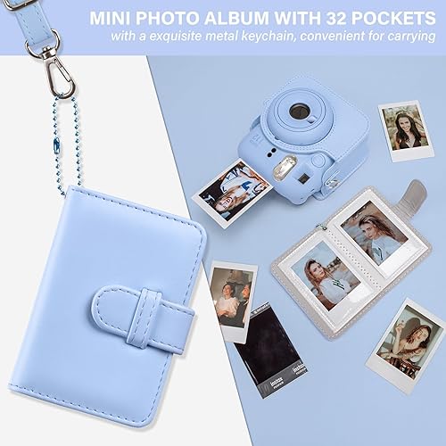 Miniatura 7 de Fuji Mini 12 - Funda para cámara y álbum de fotos, funda protectora de cuero compatible con cámara instantánea Instax Mini 12 con álbum de fotos y