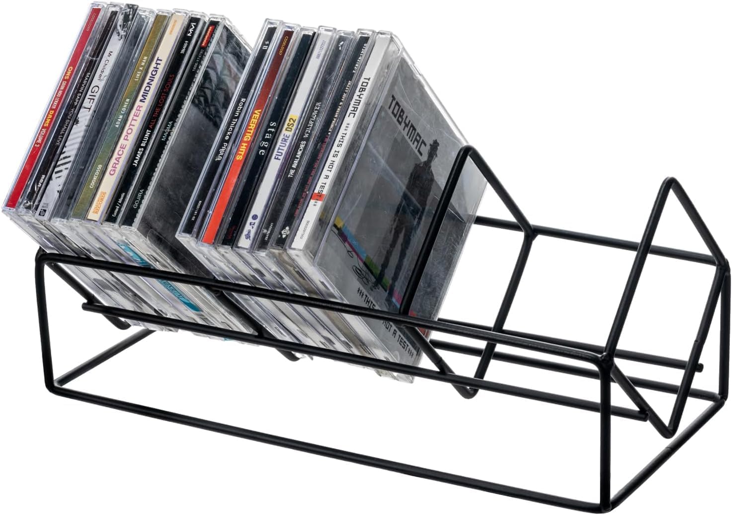 Stand Hub® Classic 3 Slot Metal Wire CD Storage Stand, Tabletop CD & DVD Organizer Rack, Compact Disc Holder Shelf for Video Games & Media, Holds Up to 30 Jewel Cases, Matte Black-image-32