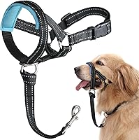 Vista 8 de BARKLESS Collar de cabeza de perro, halter sin tirones con acolchado suave, arnés acolchado suave reflectante para perros grandes, labrador, golden
