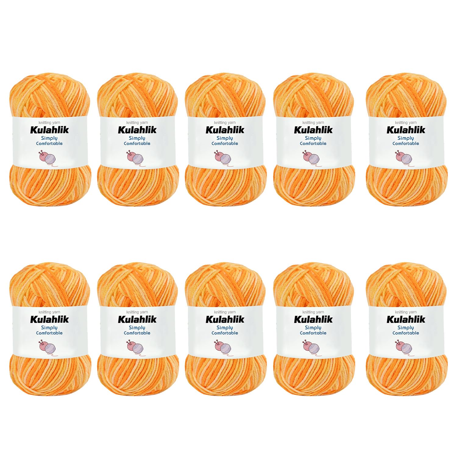 250g(5x50g) Acrylic Yarn for Crochet/Knitting, Colorful Gradient Yarn Thread, 5 Rolls Skeins, Perfect for Any Knitting Crochet and Crafts Mini Project — view 35