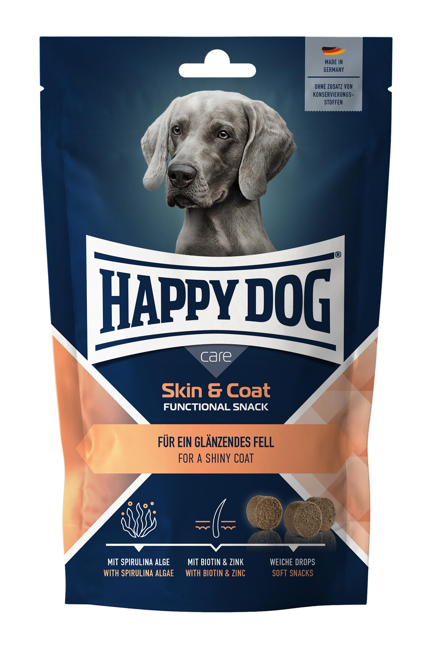 Happy Dog Care Snack Skin & Coat 100 g