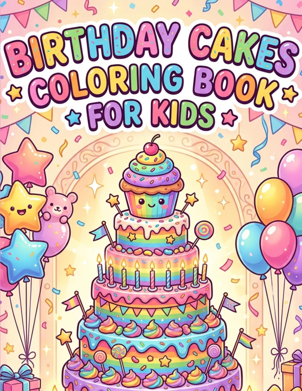 Birthday Cakes Coloring Book for Kids