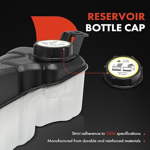 Miniatura 4 de A-Premium Tanque de depósito de recuperación de desbordamiento de refrigerante del motor [con tapa y sensor] compatible con Jaguar E-Pace 2018-2019