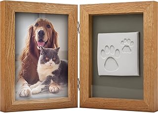Luna Bean Dog Paw Print Kit - Pet Paw Print Impression Kit - Paw Print Mold for Dogs or Cats - Dog Mom Gifts for Women - Dog Mom Gifts - Dog Nose Print Kit - Cat & Dog Picture Frame - Dog Memorial