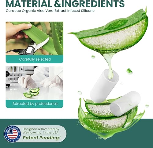 Miniatura 5 de Bukihome Protectores de dedos de gel pequeños  Paquete de 8 fundas para dedos con extracto de aloe vera  Puntas de silicona y protectores de dedos