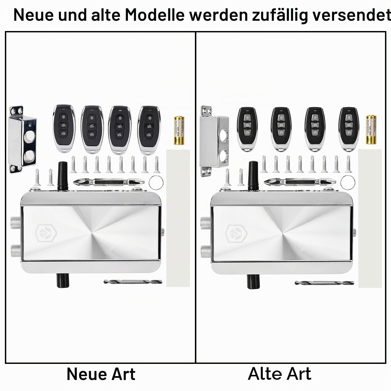 Sonew Intelligentes Sicherheits Türschloss, Anti Diebstahl Deadbolt Zutrittskontrollsystem, Haus Sicherheits Türschloss, mechanisches Schloss, Edelstahlriegel mit 4 Fernbedienungen