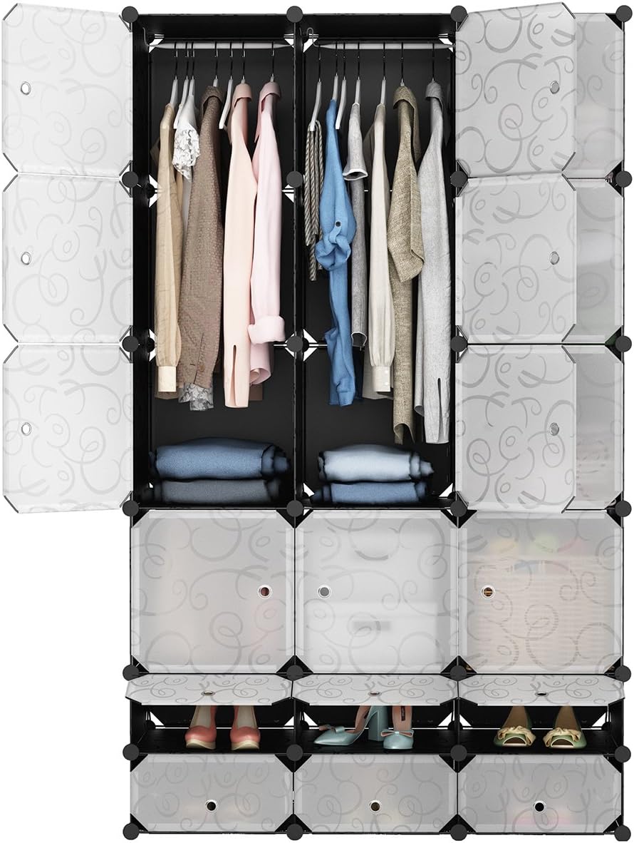 LANGRIA 18Cube DIY Modular Cubby Shelving Storage