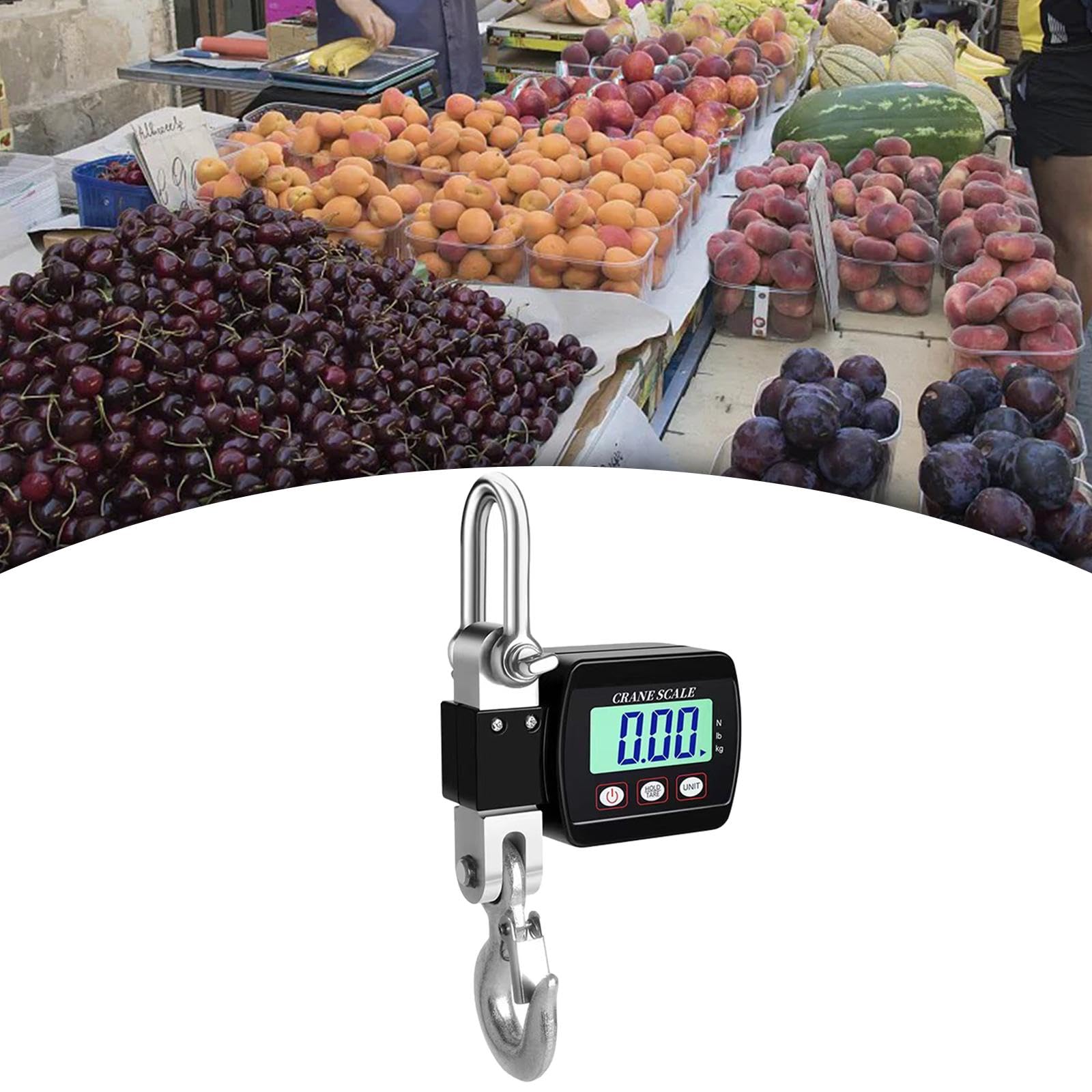 Industrial Digital para Grúas, 454 Kg (1000 Lb), Pantalla, 3 Unidades de Cambio, para Granjas, Trabajos Agrícolas, Cojera