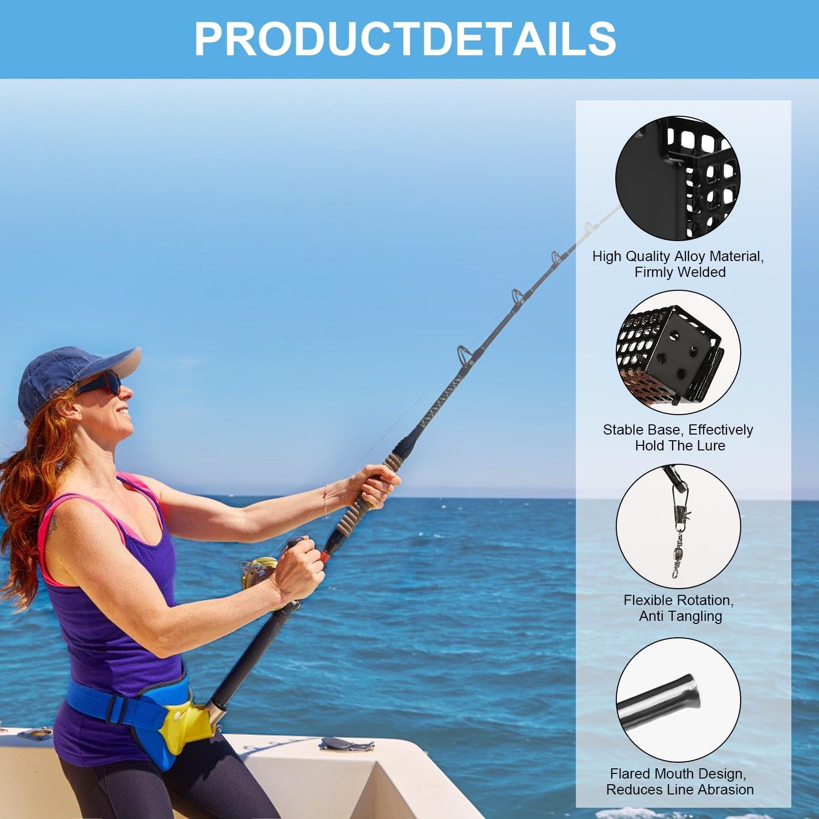 14 Pezzi Pasturatore Pesca Feeder, Cestino per Esche Feeder Pesca in Metallo 10g/20g/30g/40g Anti Groviglio Pesca Boom, Pesca Cestino da Pesca Adatta per la Pesca