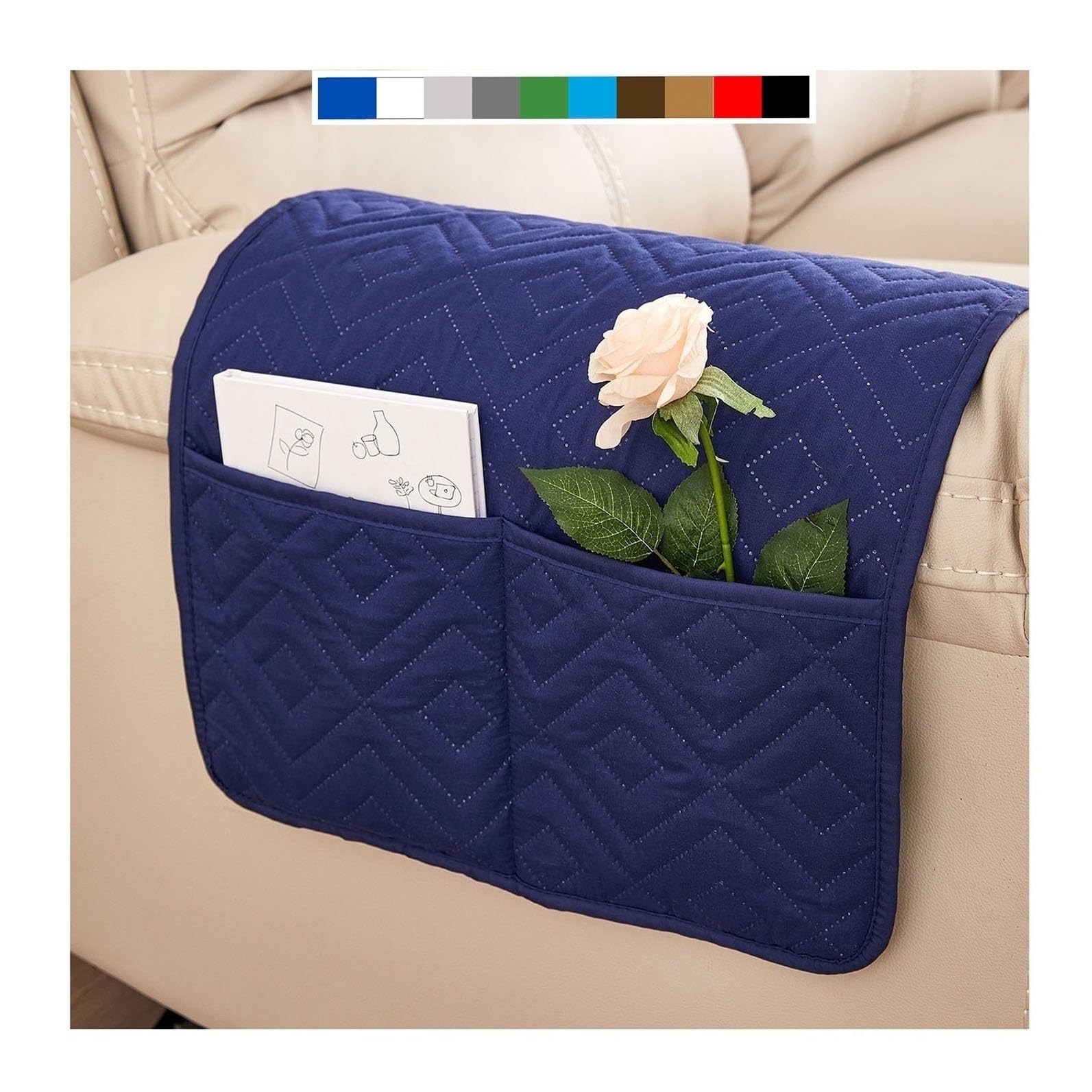 Iliemao Navy Blauw Sofa Armrest Cover Headrest Cover Recliner Chair Arm Cover Sofa Headrest Slipcovers Nonslip Waterproof Armchair Cover For Recliner Leather Sofa Couch Protector Modern ( Color : Size : Wit