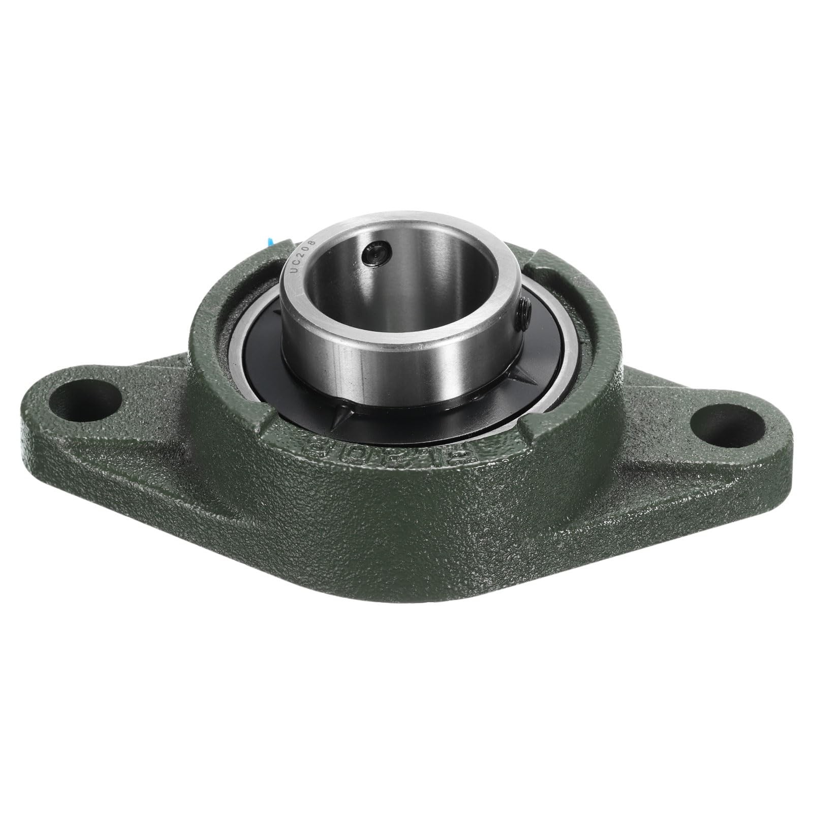 uxcell 2 rodamientos UCFL208 de bloque de almohada de 40 mm, autoalineación, rodamientos de acero cromado montado en base de hierro fundido sólido