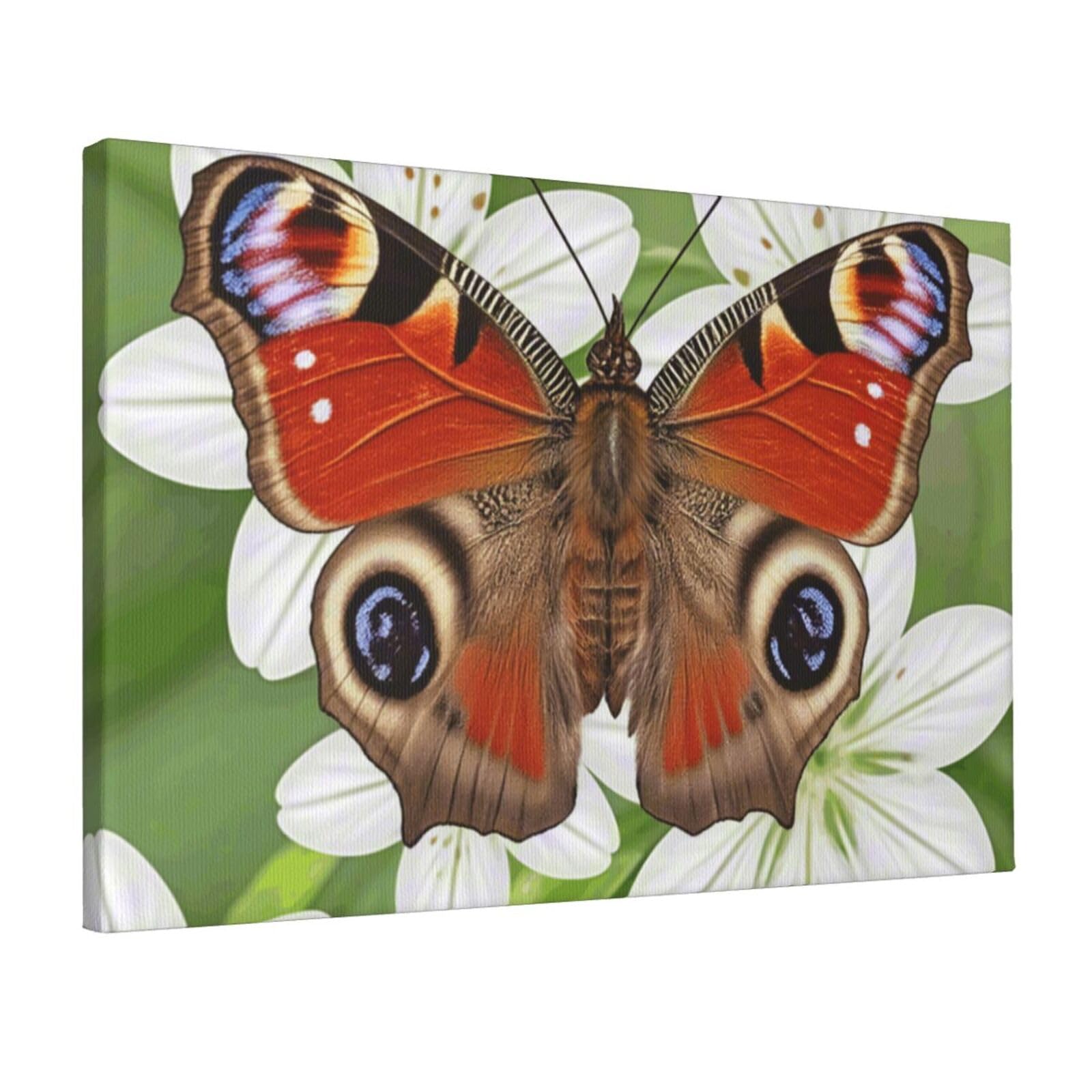 Fodpand Butterfly Unframed Canvas Wall Art,Modern Posters Print Wall Decor Canvas Oil Painting For Bedroom Living Room Bathroom Wall Hanging Artwork Ready To Hang 12"X18"
