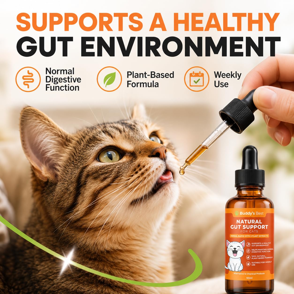 BUDDY'S BEST Desparasitante Natural para Gatos