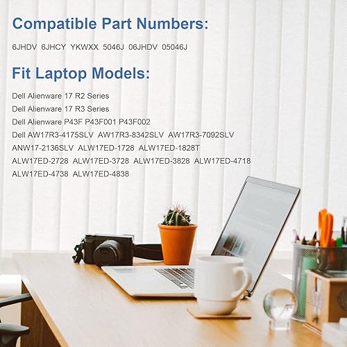 Miniatura 6 de Fancy Buying 8-Cell 92WH 6JHDV - Batería para portátil Dell Alienware 17 R3 P43F002 R2 P43F001 ALW17ED-1728 2728 3728 3828 4718 4738 AW17R3-3758SLV