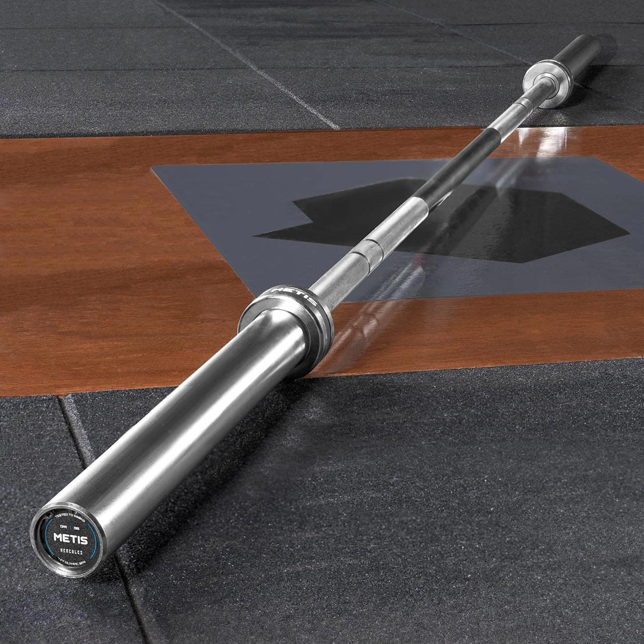 METIS 20 kg sztanga olimpijska - 18 cm drążek olimpijski z opcjonalnymi talerzami do ciężarów olimpijskich | sztanga olimpijska z sztangą (Hercules / średni (maksymalne obciążenie 680 kg), talerze obciążające 25 kg (para))