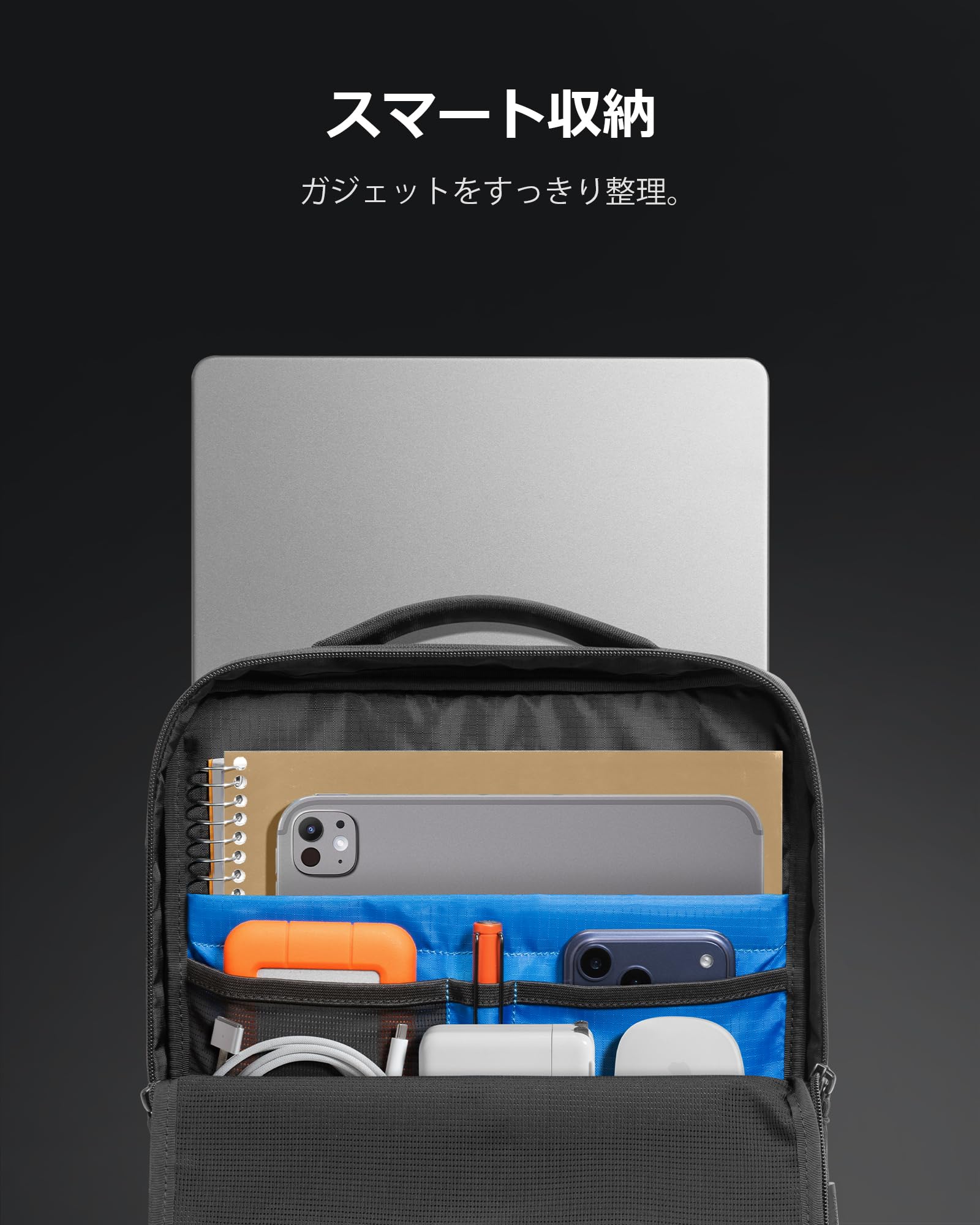 tomtoc 14-16インチ ノートPCショルダーバッグ 耐衝撃 撥水加工