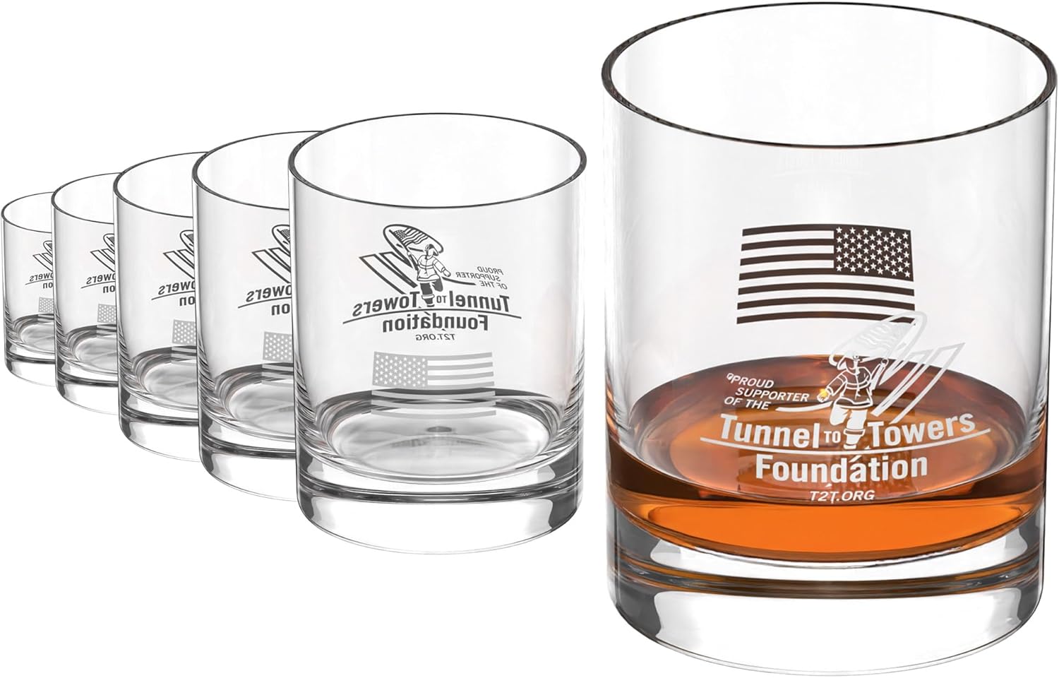 Stölzle Lausitz Tunnel to Towers Set of 6 D.O.F. Crystal Whiskey Glasses. Dishwasher Safe Whiskey Glasses For Men & Women (14.25 Floz) Premium Bourbon Gifts For Men - Genuine Stölzle Whiskey Glass Set