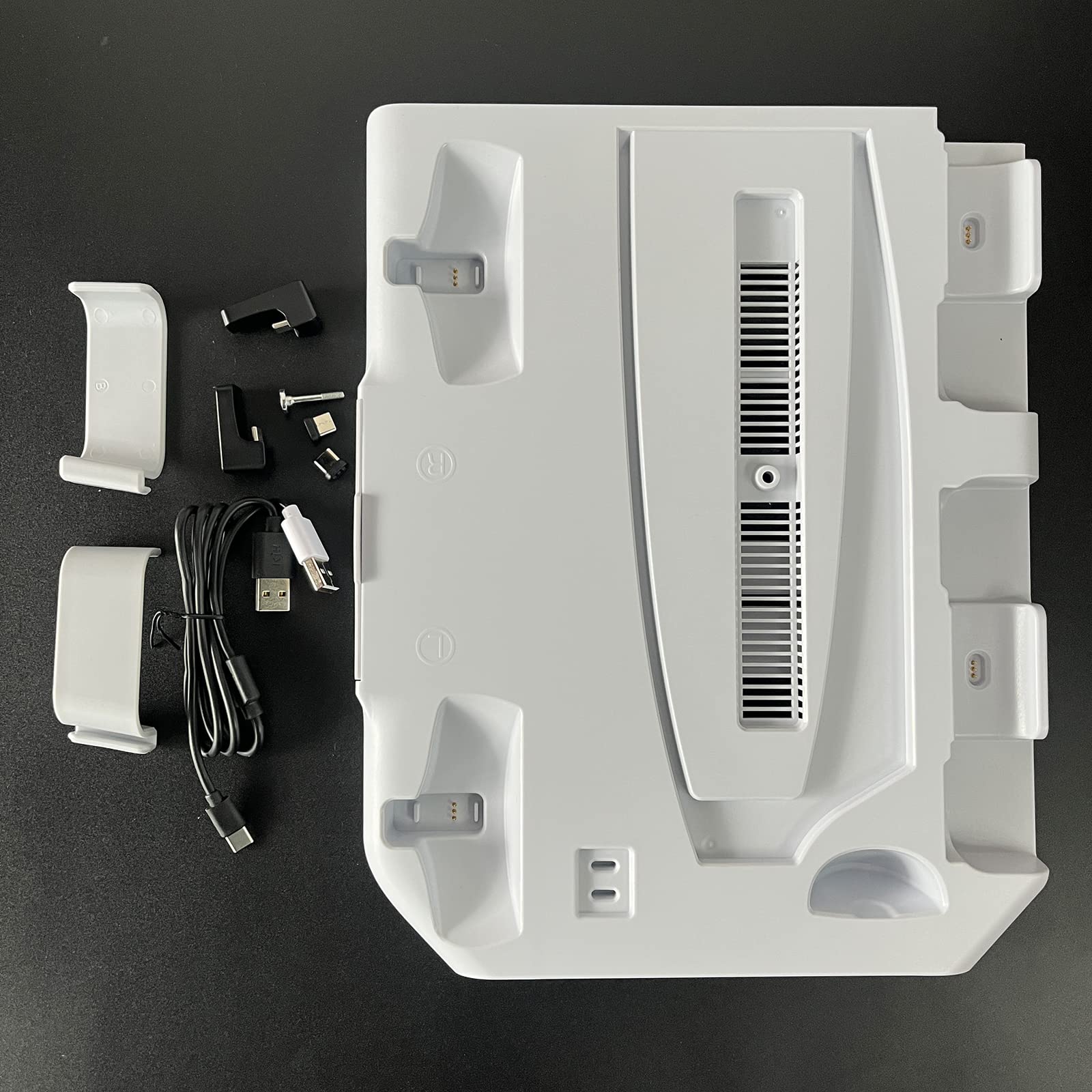 Stand Ventola di Raffreddamento Doppia Stazione Controller Per 2 Cuffie Disco Storage Rack Holder Stand Verticale Cuffie Ventola di Raffred