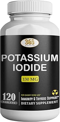 Potassium Iodide130 mg - KI Tablets- Potassium130 mg - USA Made Potassium Iodine Pills YODO Naciente, Yoduro de potasio - 120 Tablets