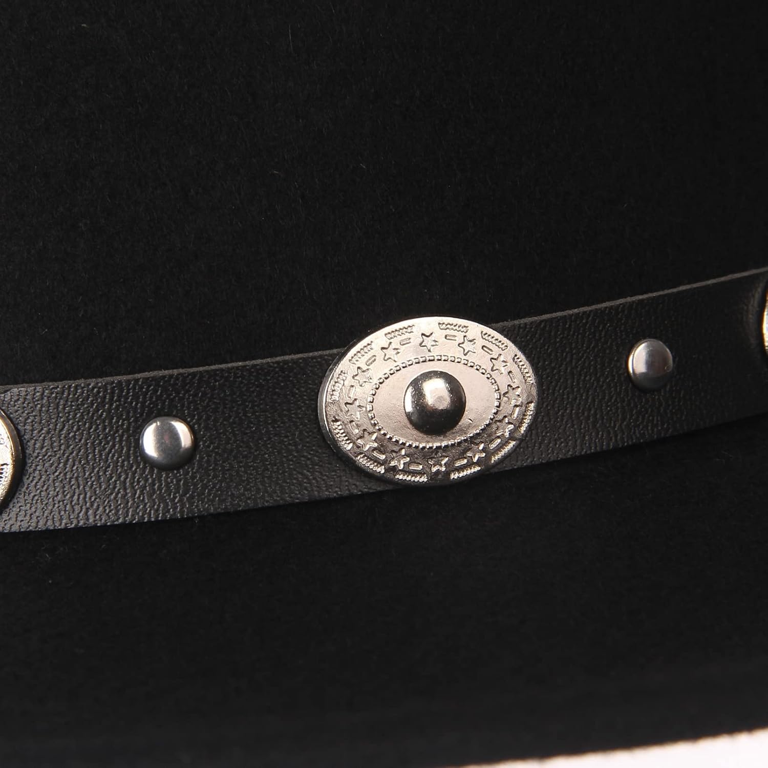 Women Men 100% Wool Classic Felt Fedora Hat Wide Brim Flat Top Jazz Panama Hat with Belt Buckle Casual Party Church Hat Black - Image 7