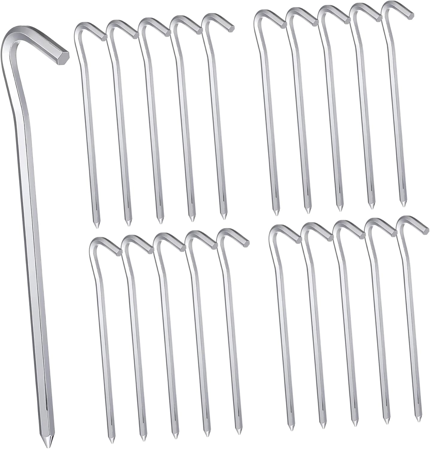 GANAZONO 20 Pcs Ground Nail Tent Pole Hooks Tent Stakes