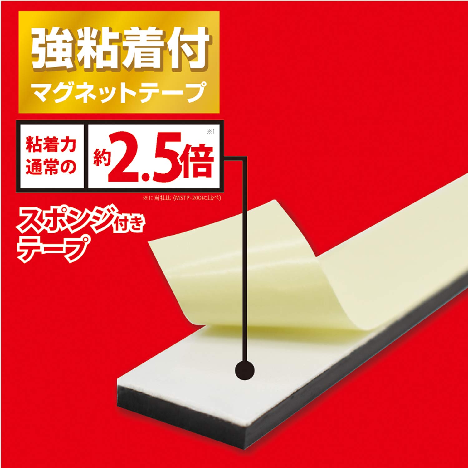 Amazon.co.jp: マグエックス マグネットテープ 強粘着付き 2本入 異方