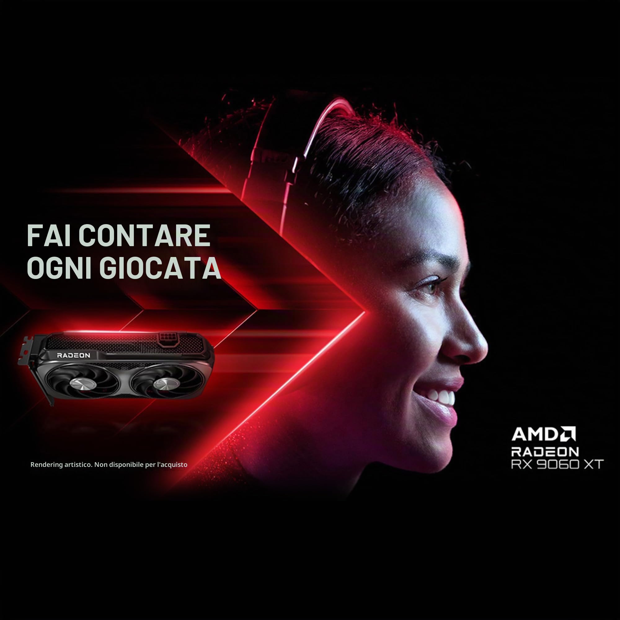 GIGABYTE Scheda grafica Radeon RX 9060 XT Gaming OC 16G, PCIe 5.0, 16GB GDDR6, GV-R9060XTGAMING OC-16GD Scheda Video