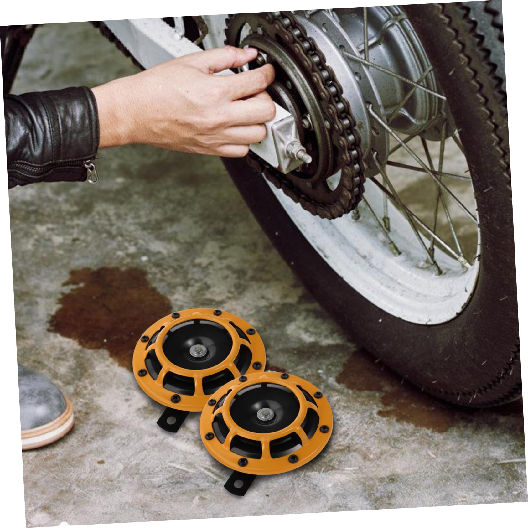 2piezas Bocina De Aire Para Automóvil y Motocicleta Doble Sonido Instalación Rápida y Sencilla Sonido Potente Para Entornos Ruidosos