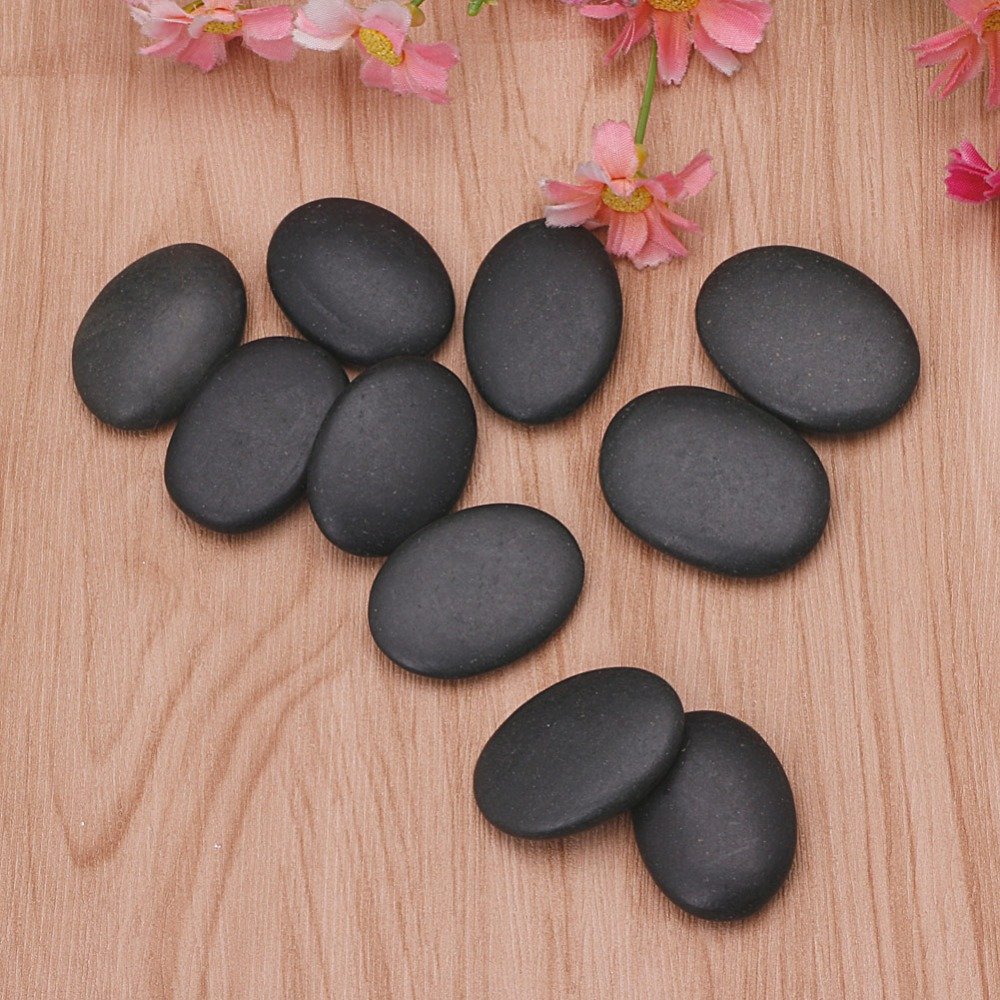 Generic 10PCS New Spa Rock Basalt Stone Beauty Stones Massage Therapy Lava Natural Stone 4*3CM