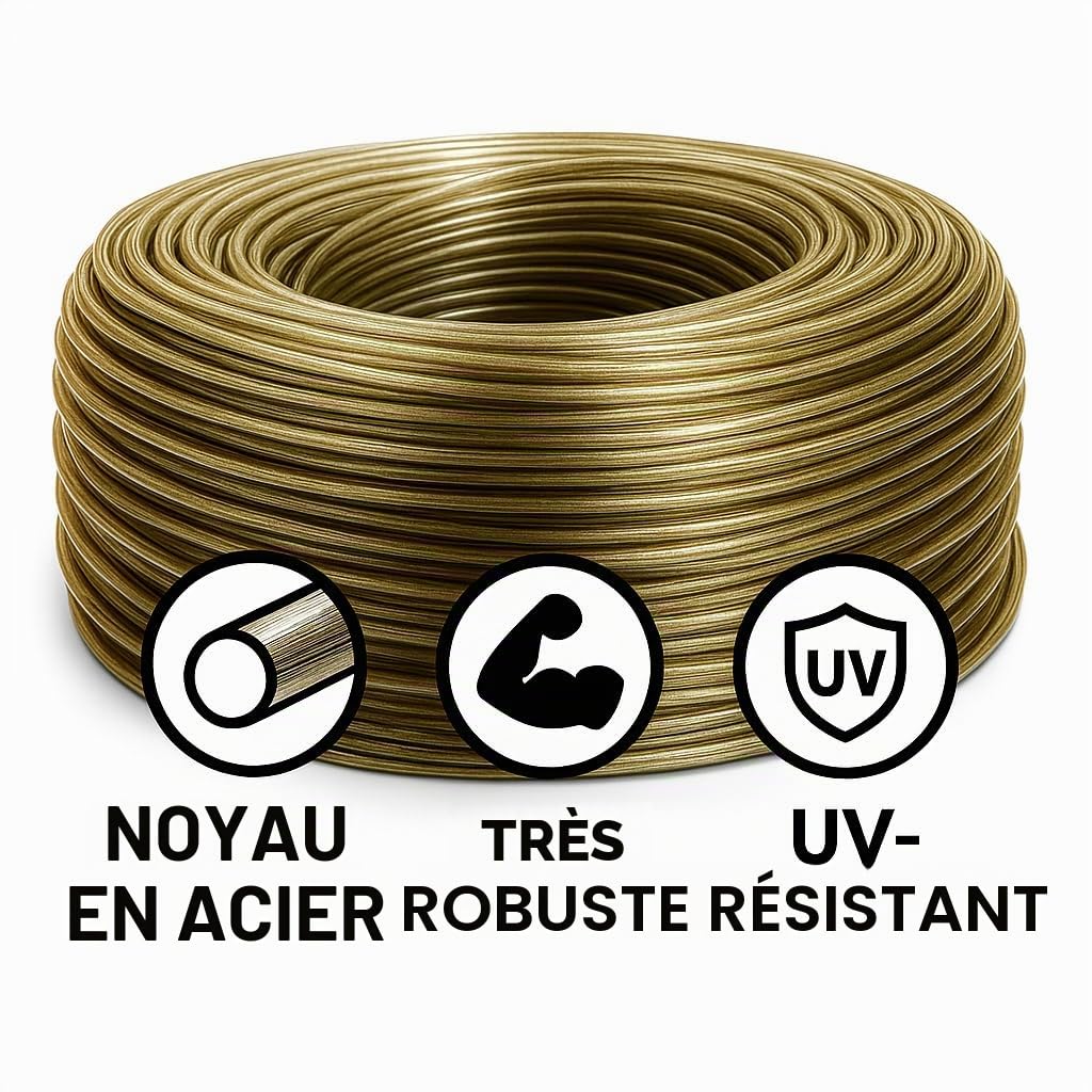 Corde de bâche de 30 mètres de 8 mm avec 8 fermetures d'extrémité avec crochets simplex