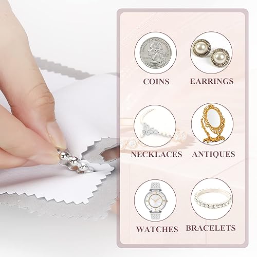 Miniatura 5 de 6 paños de pulido de joyería, paño de pulido de plata profesional para joyas, plata de ley, oro platino y cobre, paño de limpieza de joyas multicapa