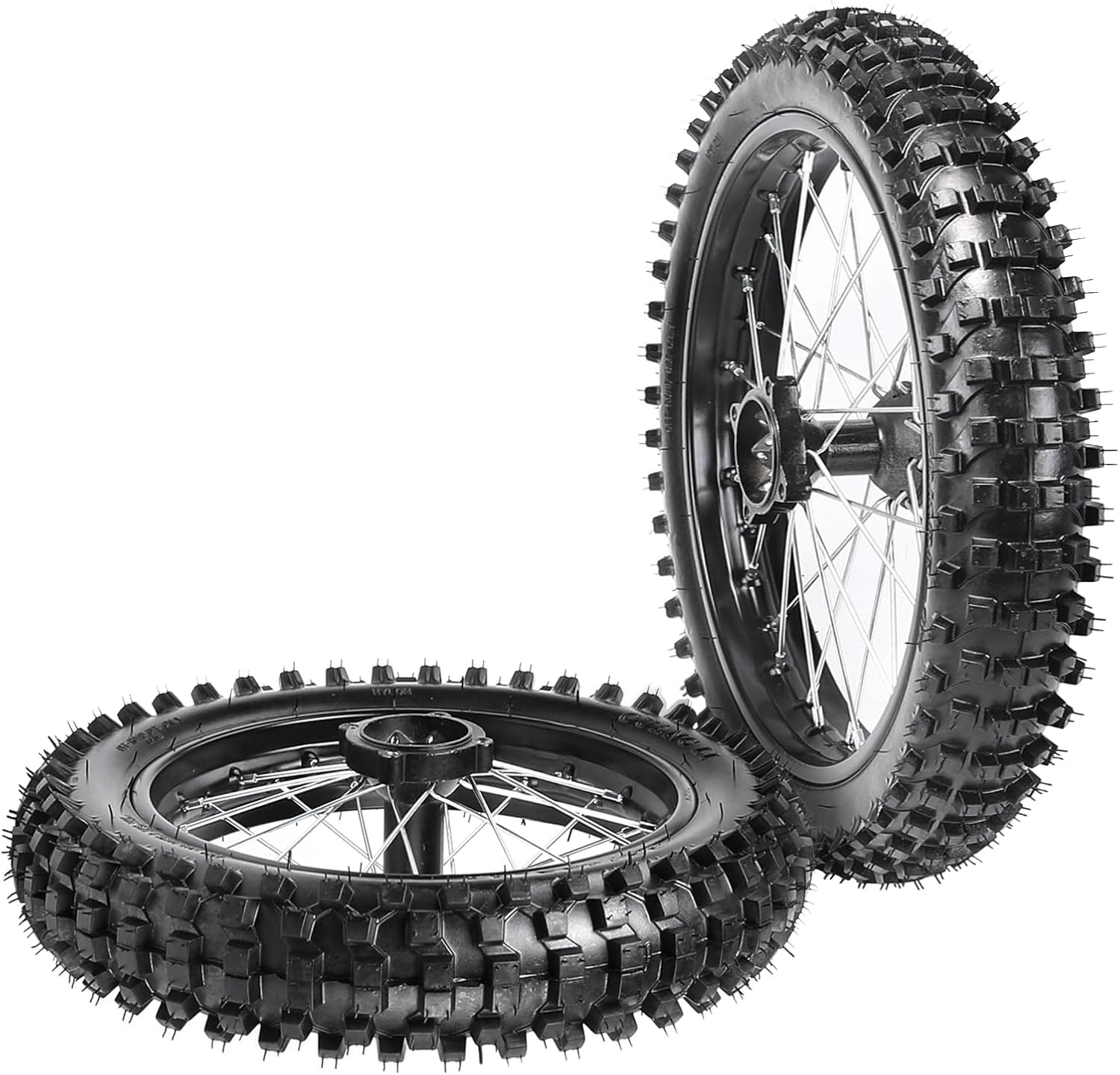 17" 14" Wheel Combo Front 70/100-17 and Rear 90/100-14 Dirt Bike Tire and Tube Rim 15mm bearings for 110cc 125cc 140cc 150cc Pit Bikes CRF70 Apollo RFZ 125 TTR SSR CRF SR150 Taotao DB17