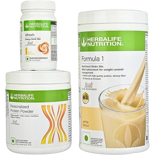 Herbalife Shake Vanilla Protein Powder - Lemon Combo 750g x3