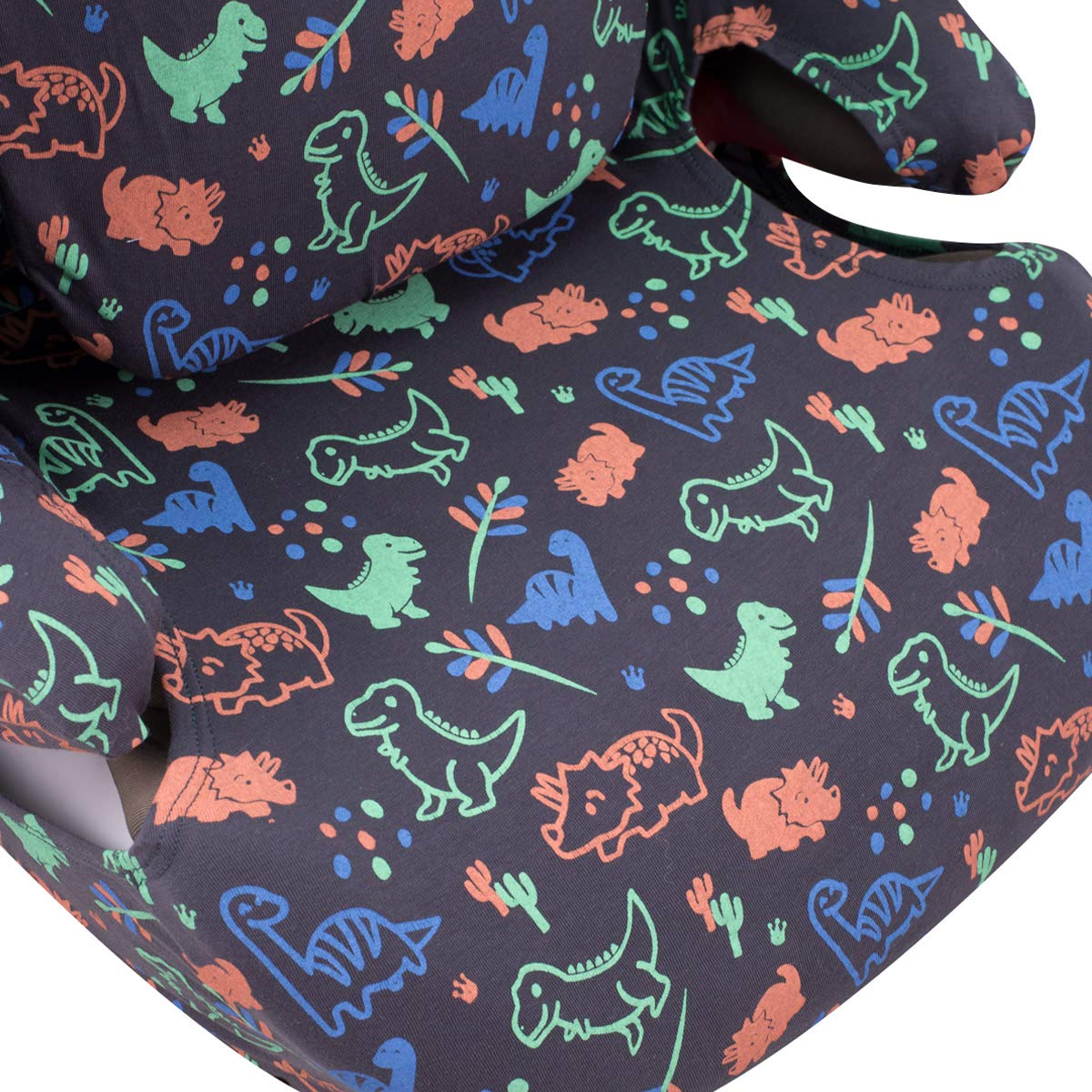 JYOKO Kids Funda de algodón para Silla de Coche Compatible con Cybex Solution M y Pallas B - Fix (Happy Dino)