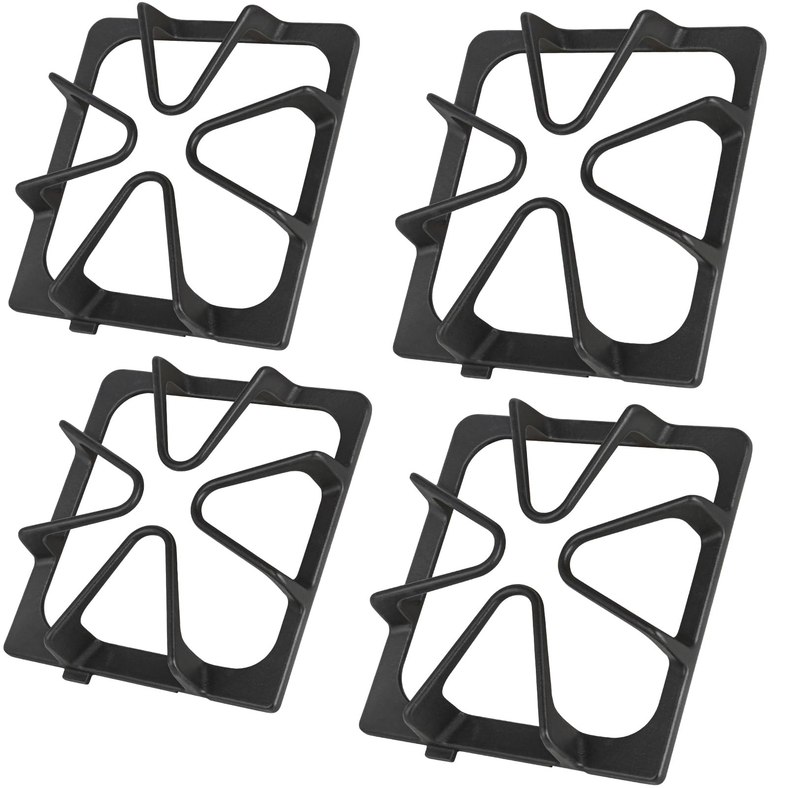 Upgraded W10447925 Gas Stove Burner Replacement for Whirlpool Stove Parts,Cast Iron Stove Grate Kenmore Maytag Gas Range Part Amana Inglis Kirkland Cooktop Stove Accessories 4Pcs Stove Top Grates Rack