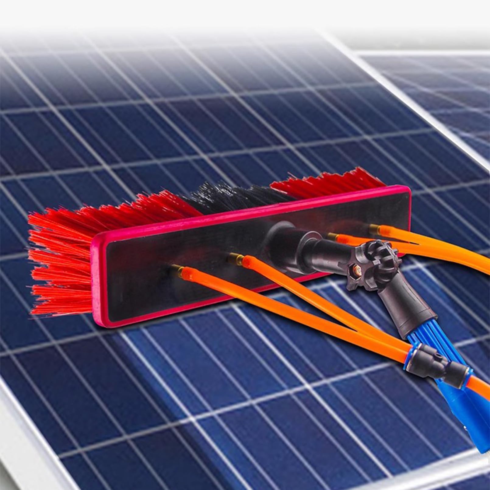 Kit lave-glace pour panneau solaire avec manche télescopique et brosse 55 cm