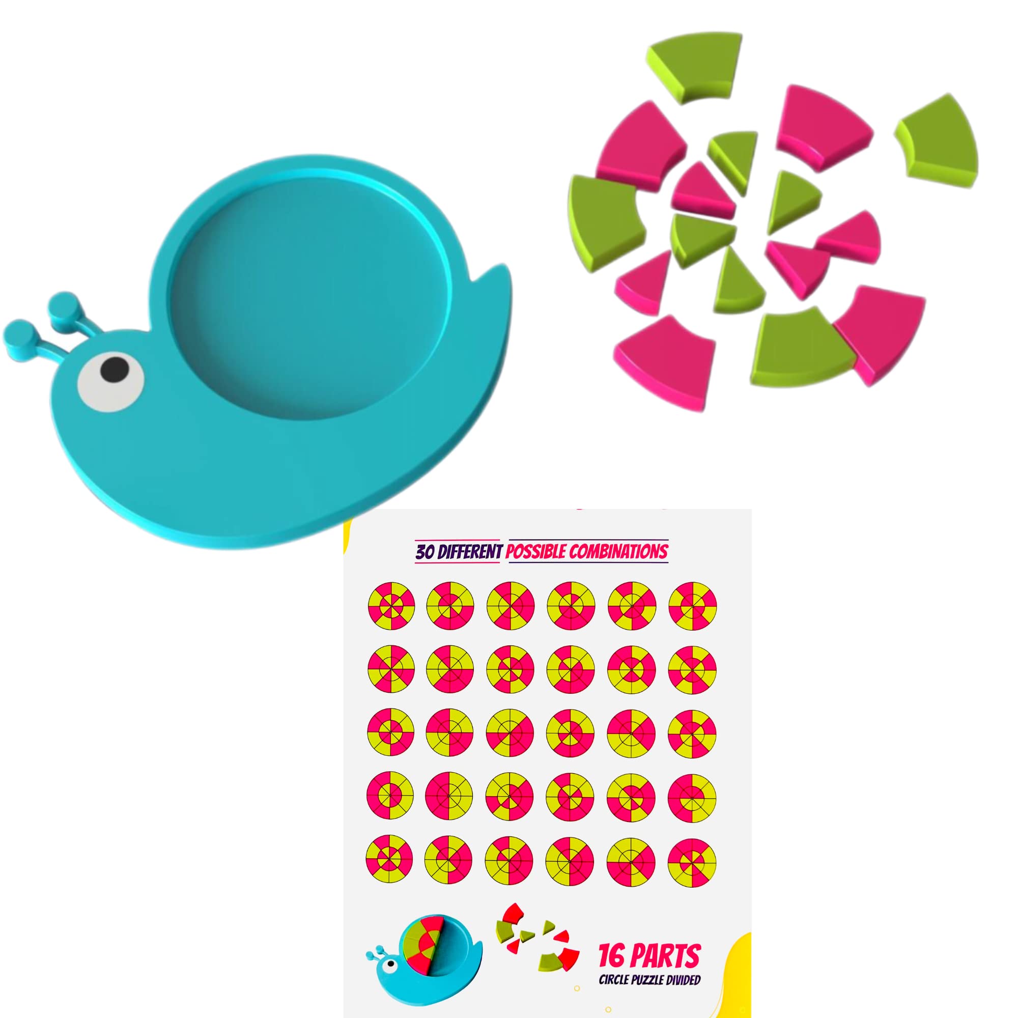 Fun Fry Toys Shape Matching Puzzle Kid, Mini Travel Puzzle Games| Develops Reasoning Skills Memory Educational Toy, Birthday Gifts 5-10 Year Boys and Girls, Brain Games for Kid