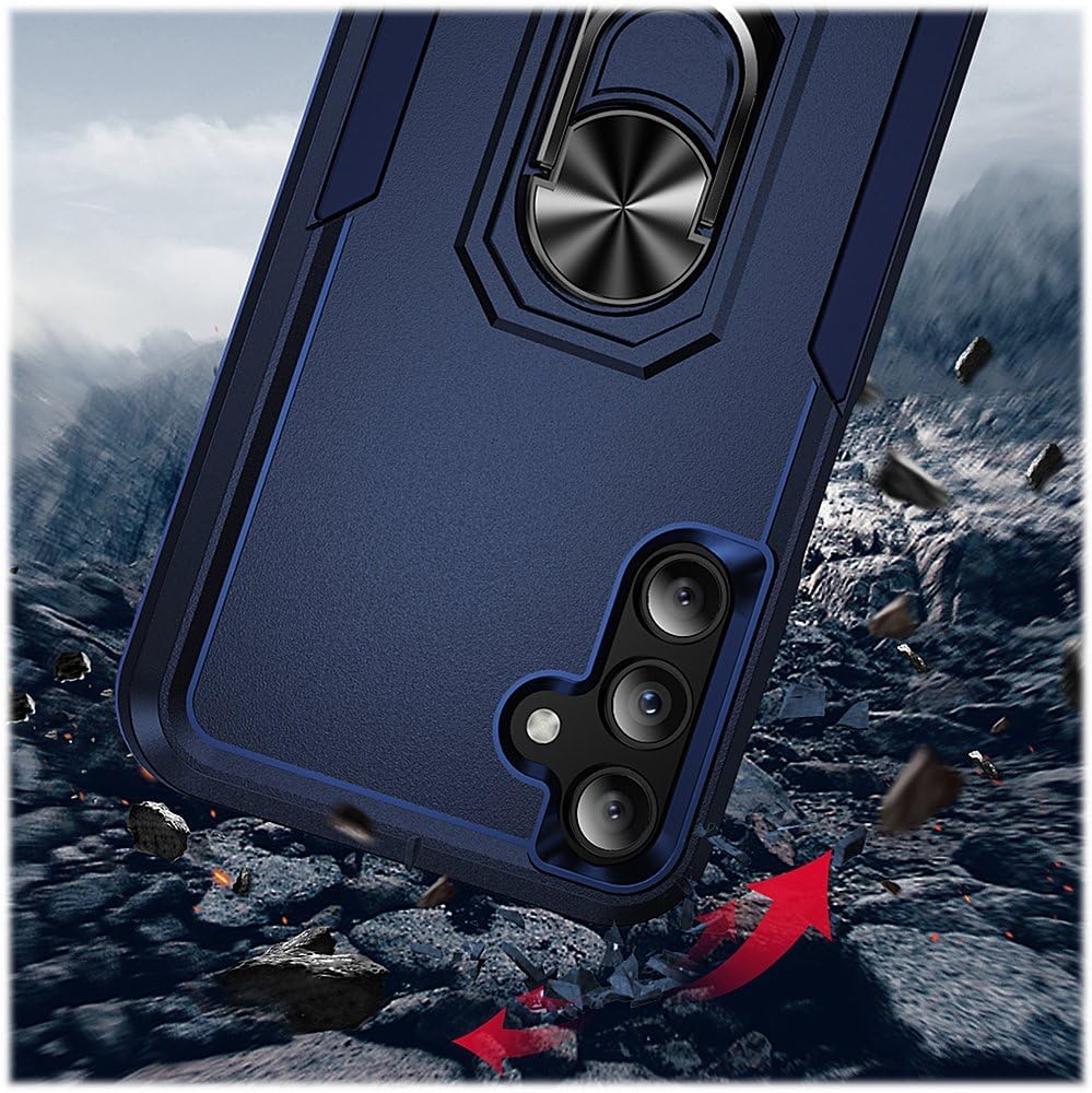 SaharaCase ArmorPro Kickstand Case for Samsung Galaxy A15 5G - Heavy-Duty Design, Built-in Kickstand Ergonomic Closed-Button Design (Blue)