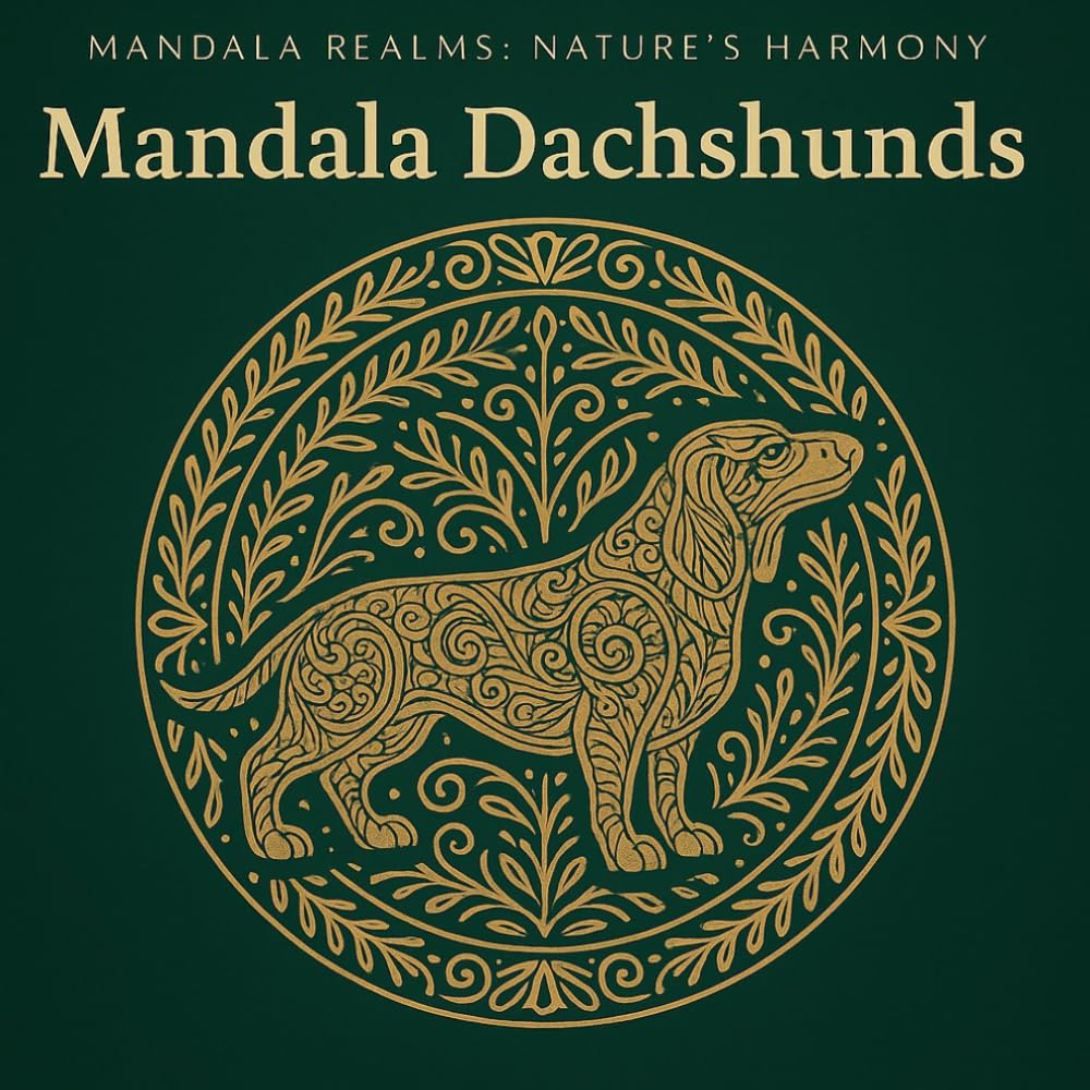 Mandala Dachshunds: Adorable Sausage Dog Mandala Colouring Book for Adults and Teens: Relaxing Line Art Designs of Cute Dachshunds for Mindfulness, Stress Relief and Creative Calm (Mandala Realms)