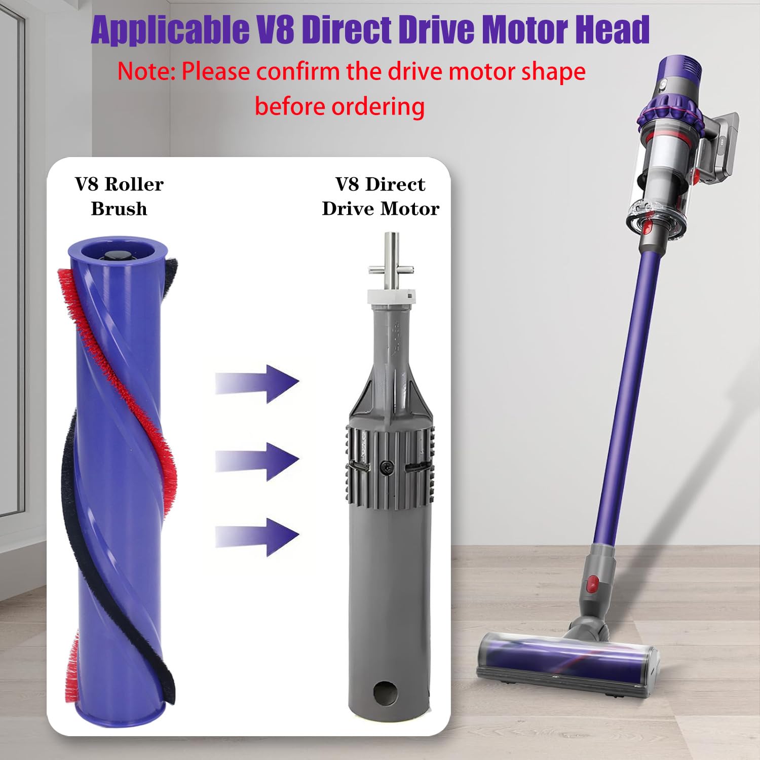 Dyson Brush Bar Replacement - V6 V7 V8 V10 V11 -4