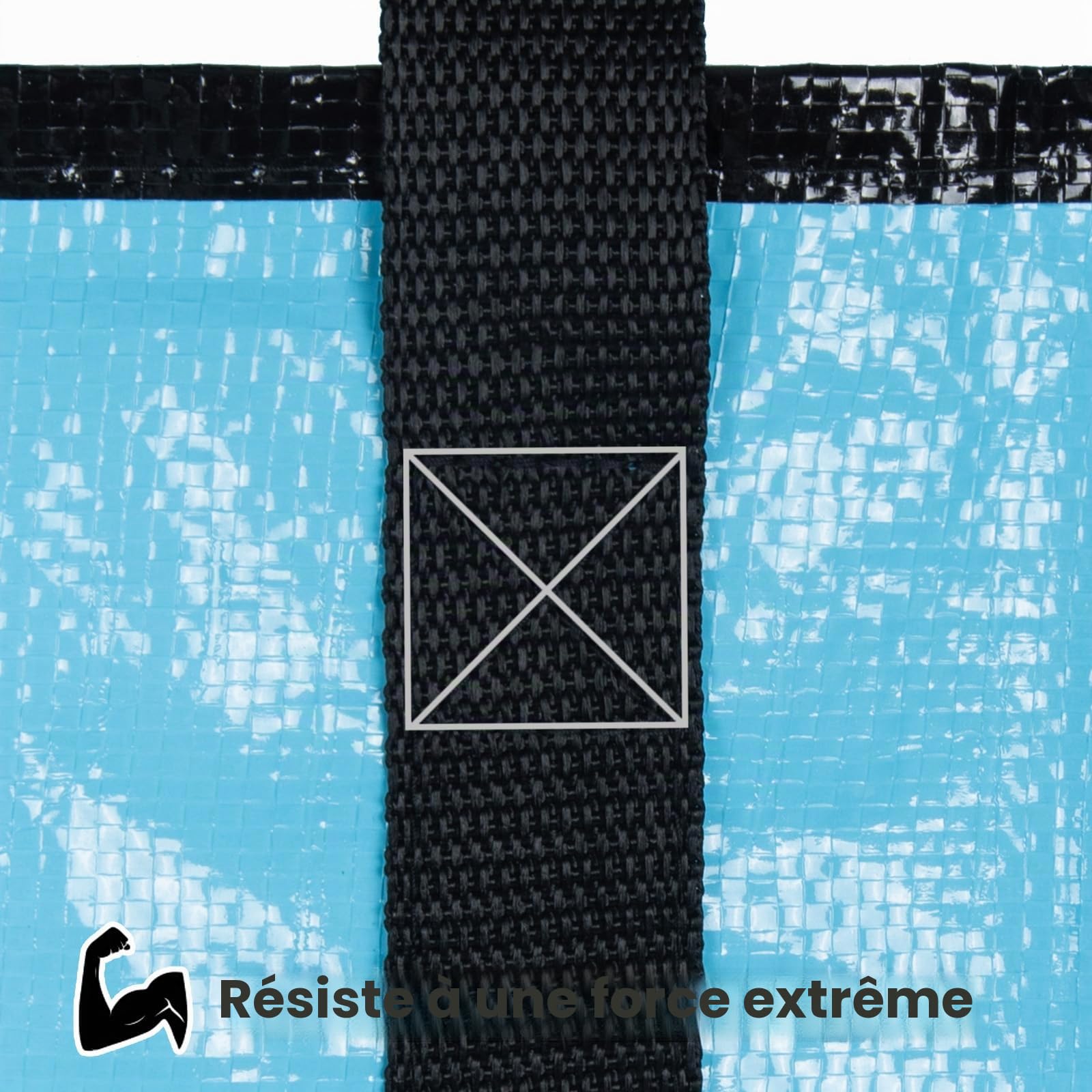 Lot de 6 boîtes de déménagement extra larges avec couvercle et fermetures éclair, grandes boîtes de rangement robustes pour déménagement, vêtements, couettes, voyages, sacs à linge, sacs d'emballage