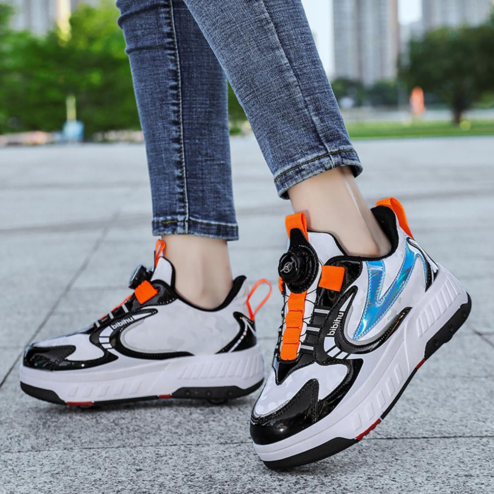 Buty na kółkach dla dziewczynek i chłopców buty na dwóch kołach buty do deskorolki wielofunkcyjne buty 2 w 1 buty sportowe na kółkach