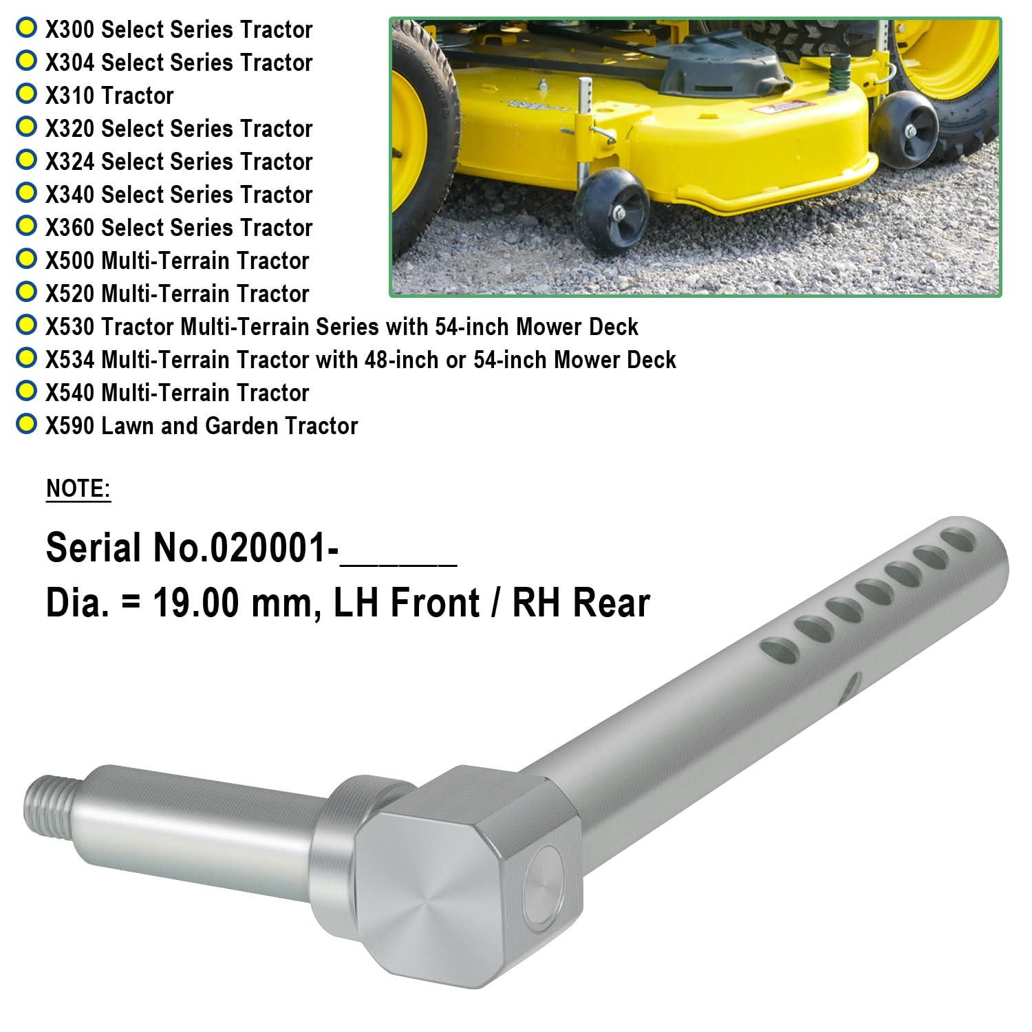 Amazon.com: AM136328 Mower Deck Gage Wheel Arm LH Front Or RH Rear