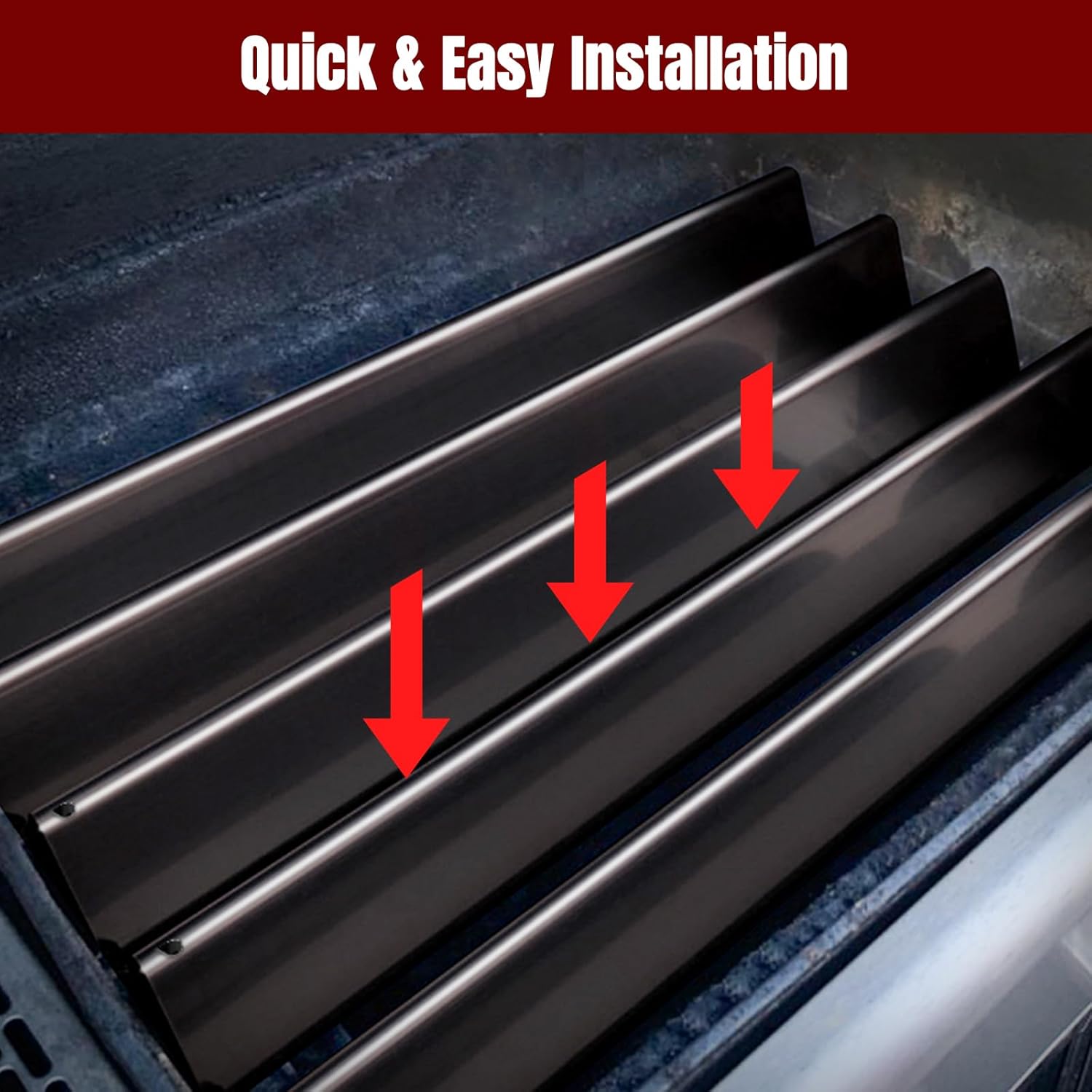 SHINESTAR 21.5”Heavy-Duty Flavorizer Bars Replacement, Grill Parts for Weber Genesis Silver with 2 Burner, Compatible with Spirit 200 Series with Side-Mounted Control, Porcelain-Enameled, 5-Pack