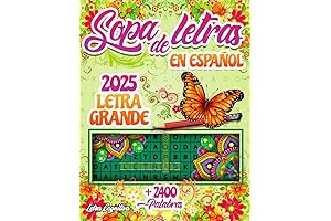 Spanish Word Search for Adults: 100 Large Print Puzzles with Over 2400...