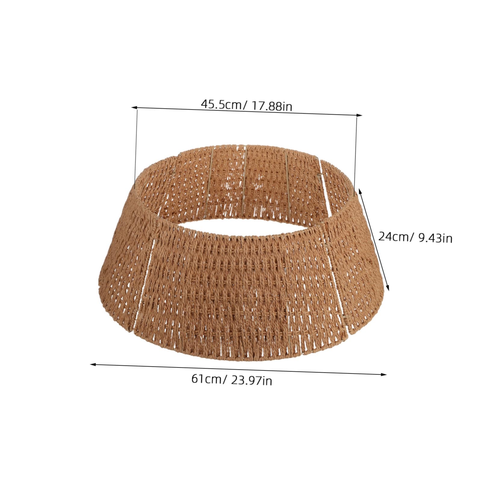 TOYANDONA Collare per Base Albero di Natale in Carta Tessuta Removibile Copertura Elegante per Alberi Artificiali Decorazione Natalizia Chic e Facile da Montare