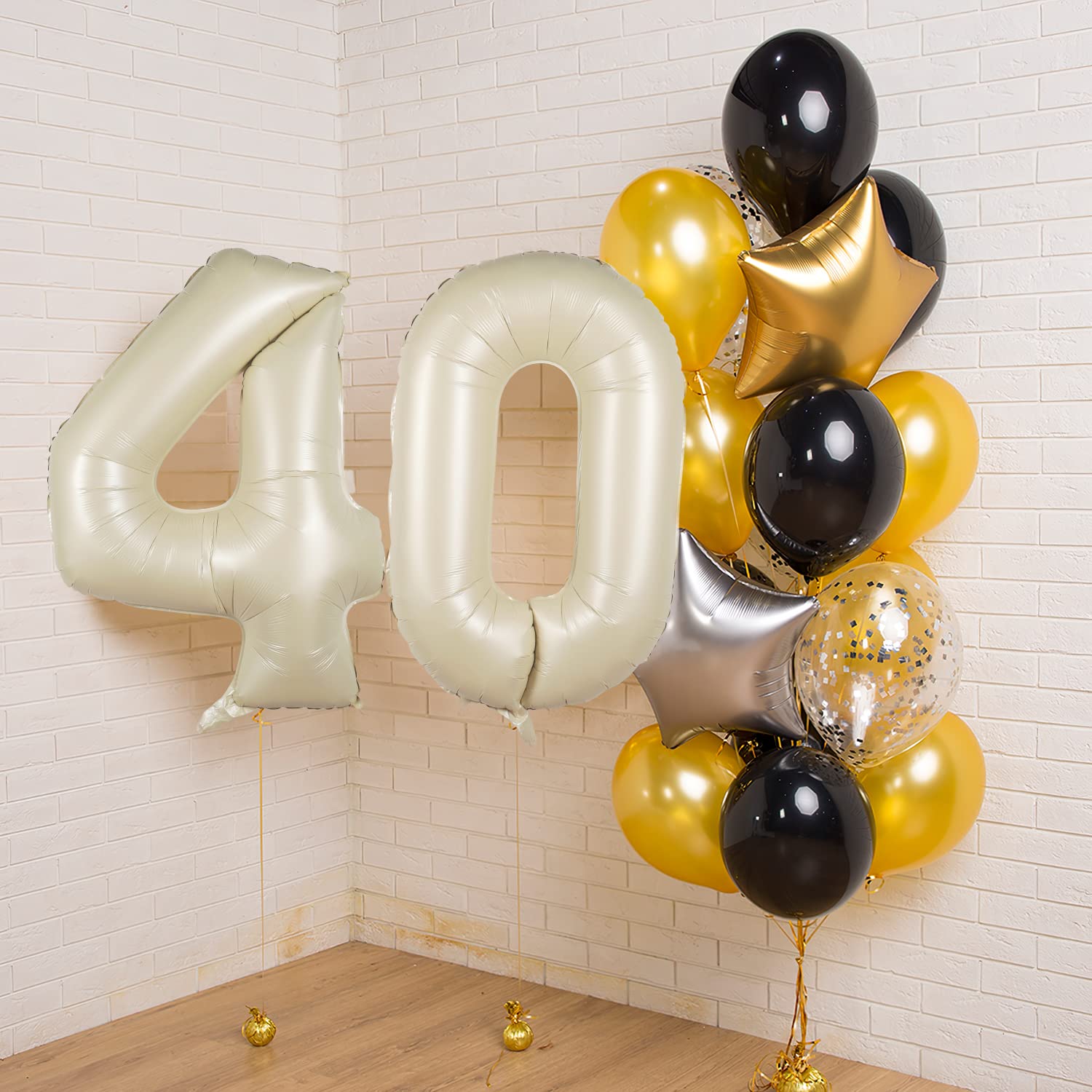 DekoRex 40 Inch Gold Number 1 Foil Balloon – Helium Or Air Fill, For Birthday & Anniversary Parties