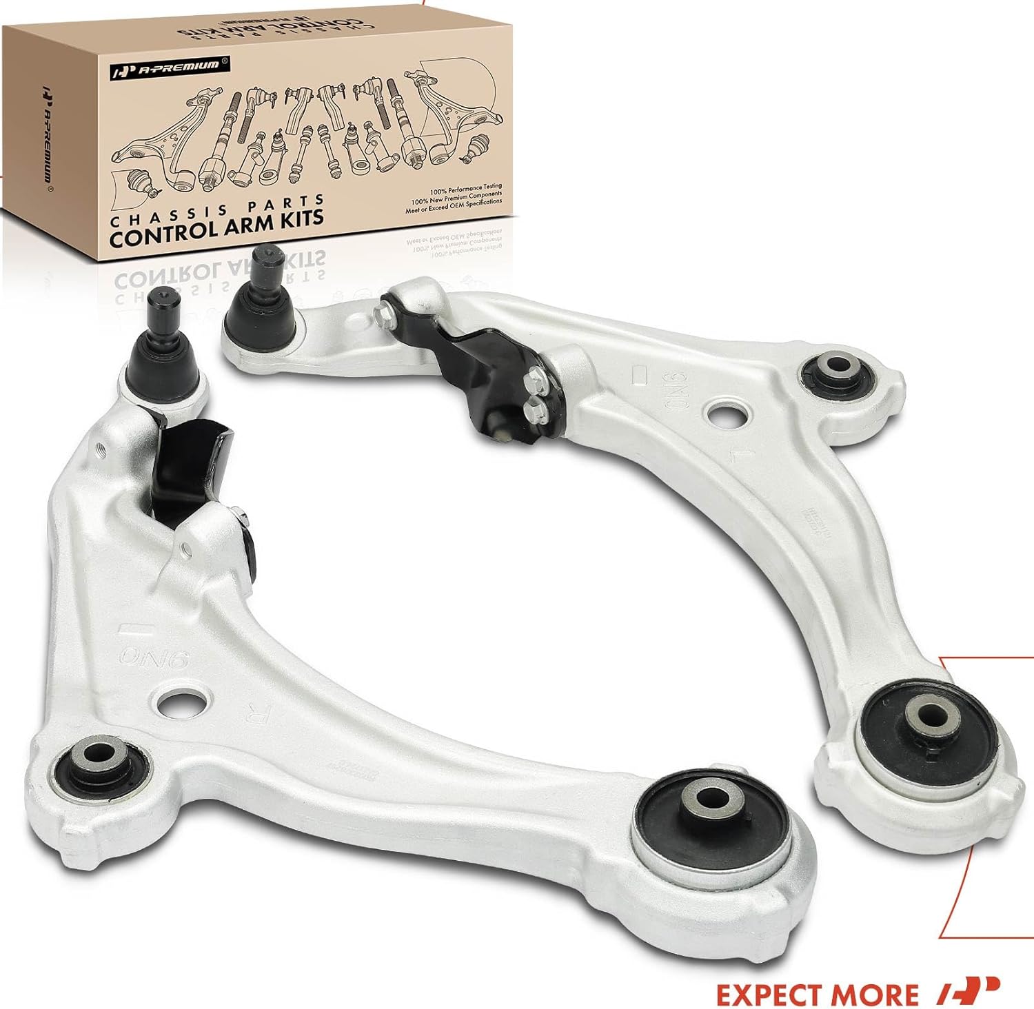 A-Premium 2 x Front Lower Control Arm, with Ball Joint & Bushing, Compatible with Nissan Maxima 2009 2010 2011 2012 2013 2014