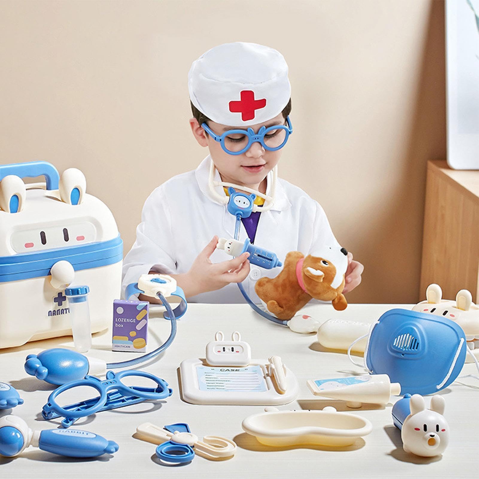 Set de Juego de Médicos para Niños Juguete de Hospital con Luz y Sonido | Set de Juego para Hospital Infantil para Escuela Infantil Jardín Hogar Habitación Regalo