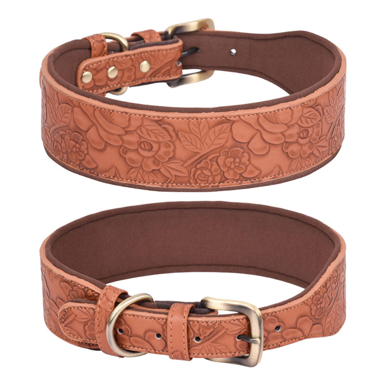 HUIFACAI Adjustable Dogs Collar Fashion Wide Collar Leather Neck Collars for Large Dogs Italian Greyhounds Pet Supplies